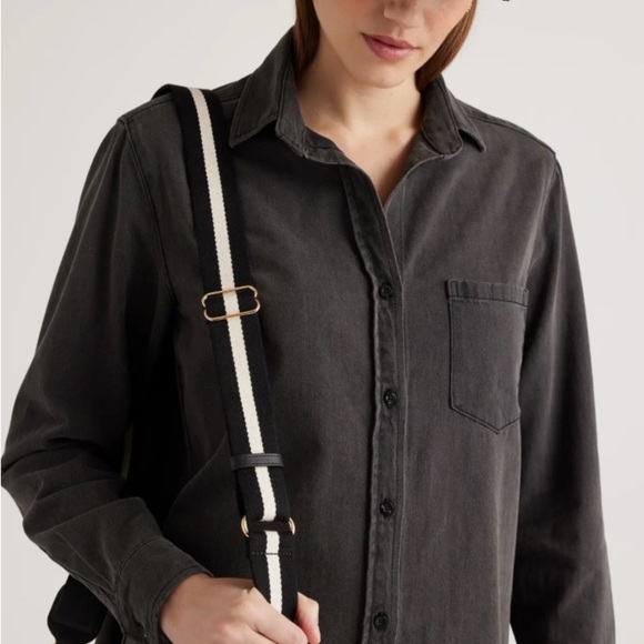 Quince Black and White Adjustable Bag Strap NWT - Picture 2 of 2